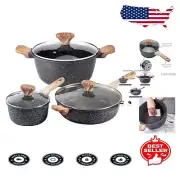 Versatile 6 Piece Non-Stick Cookware Set - Safe Everyday Kitchen Essentials