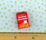 DOLLHOUSE miniature Vintage Graham Crackers BOX Red
