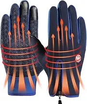 [Generic] Mens Snow Gloves | Windproof Touch Screen Gloves,Soft Lined Gloves, Winter Cycling Gear for Cold Weather