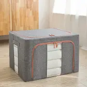 HONEIER 66L Storage Bags Clothes Organizer Storage Containers with Durable Handles Thick Fabric for Clothing Blanket Com