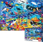 QUOKKA Puzzles for Kids Ages 6-8 - Toddler Puzzles Ages 4-6 - 100 Piece Busyland Ocean Animals Jigsaw Puzzle 5-8 - Learning Toys for 3 Year Old Boys and Girls - Educational Games Gift