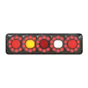 LED Autolamps Stop Tail Indicator Reverse Reflector Light LHS Black Chrome Bulk