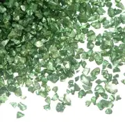 200g Crushed Glass Chips 2-4mm Irregular Broken Sprinkles Glass, Green
