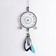 Green Beads Dream Catcher Wind Chimes Lace Style Feather Pendant Ornaments Handmade Dream Catcher Jewelry Pendant Car Home Decoration Crafts Gifts