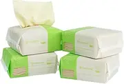 Careboree 400 Count Unbleached Dry Baby Wipes Unscented Multi-Purpose Cotton Tissue Small Size