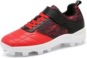 SDEQA Mens Cricket Shoes Rubber Sole Spike Atomic Hockey Sports Studs Shoes for Astro Turf Sports Hockey Field & Outdoor Trekking