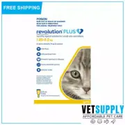 Revolution Plus 3 Pipettes for Kittens and Small Cats 1.25 to 2.5 Kg (Yellow)