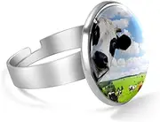 [FVQL] Adjustable Ring for Girls, Cows Pattern