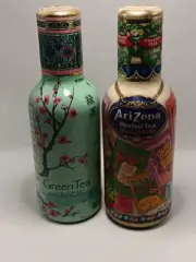 Vintage Arizona Iced Tea Glass Bottles Collectible Lot of 2 Unopened & Sealed