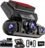 LAMTTO Dash Cam Front and Rear Inside with Hardwire Kit for 24h Black