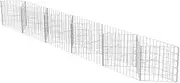 vidaXL Gabion Basket/Planter - Durable Galvanised Steel - Rustproof and Weather-Resistant, 300x30x50 cm, Easy Assembly, Silver