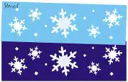 Joanie Prim Seasonal Stencil White Christmas Snowflakes Holiday Craft DIY Blocks