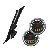 Ford BA BF XR6 XR8 FPV Pillar Pod w/ 2in1 Gauge Turbo Boost Volt Ext Temp Volt (for: Ford)