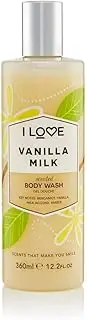 [I LOVE] Signature Vanilla Milk Rich & Creamy Body Wash With Natural Fruit Extracts, Body Wash For Women, Silky Smooth Finish 12.17 fl oz