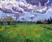 Paysage Sous un ciel Mouvementé by Vincent Van Gogh Reproduction