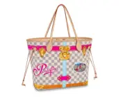 Louis Vuitton Neverfull MM Portofino Damier Azur Summer Trunk Bag Purse Rare LTD