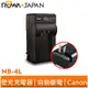 【ROWA 樂華】FOR CANON NB-4L 壁充 充電器 IXUS 100 110 120 130 SD1100