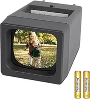 35mm Slide and Film Viewer, 2X Magnification Negative Viewer, Desk Top LED Lighted Illuminated Viewing Old Slides (2 AAA Batteries Included)