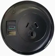 Elsafe Pixel On Desk Power - Black/Interconnecting Cable/G