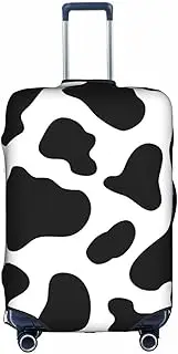 [Pvinnk] Cow spot Print Protective Luggage Cover Elastic Washable Suitcase Protector Travel Gear Protector, White, Small