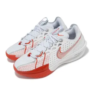 【NIKE 耐吉】Nike 籃球鞋 Zoom G.T. Cut 3 EP 白 紅 低筒 男鞋 女鞋 GT 三代(DV2918-101)