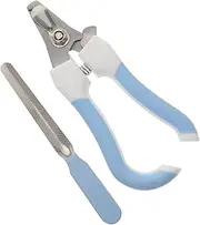 BESPORTBLE Cat Dog Nail Clipper Kit File Blue Ergonomic Handle for Pet Nail Trimming Sturdy Stainless Steel Plastic for Small Animals