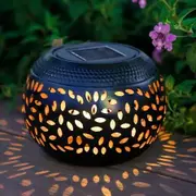 Solar Outdoor Patio Vintage Light Lanterns Waterproof Retro Metal Yard Garden Balcony Indoor Restaurant Decorations Color Copper
