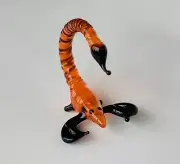 Scorpio~Orange~Collectible Hand Blown Art Glass Figurine~Handmade Tiny Animal~