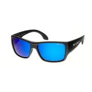 MAKO COVERT 9596 Matte Black Frame Copper HD Glass Lens Blue Mirror Sunglasses
