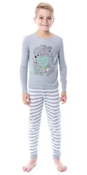 Scooby Doo Boys Scooby Dooby Doo Snug Fit Cotton Kids Pajama Set (8)