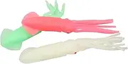 Fishing Luminous Squid Lures Skirts Jig Fishing Octopus Lures Squid Bait Glow in The Dark Fishing Lures Fishing Squid Lures Octopus Jig(20cm) 3Pcs