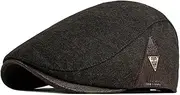 [YAMEIZE] Retro Flat Cap Newsboy Hat - for Men Ivy Peaky Cap Cabbie Cotton Beret Baker Boy's Hat Flat Cap Driving Outdoor