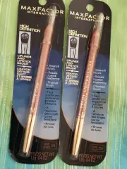 2X-- MAX FACTOR HIGH DEFINITION LIPLINER with LIPSTICK BRUSH-#129 NUDE