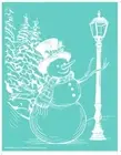 NEW “DOWN TO THE VILLAGE” Chalk Couture Chalk Transfer Stencil Size B Snowman