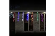 Stockholm Christmas Lights RAINBOW Curtain Lights 336 Multi Colour LEDs Indoor and Outdoor Digital Automatic Side to Side Flash Effects