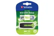Verbatim 16GB V3 USB3.0 Green Store'n'Go V3; Rectractable
