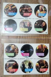 Ramada Inn Star Trek Generations Pog / Space Cap Sheets & 10 Trivia Game Cards