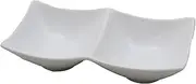 Durable Tableware Bought by Chefs from Prosperity Shops, 2 Square Bowls, White, 1 Piece