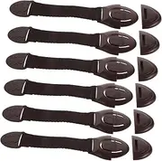 SWOOMEY 12pcs Safety Locks Multifunctional Fridge Drawer and Toilet Lock Straps for No Drilling Required Durable and Flexible for Childproofing