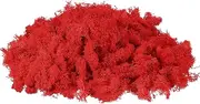 sourcing map Preserved Reindeer Moss, 7oz Fake Moss for Crafts Artificial Dried Moss for Decoration Terrariums Potted Plants, Red