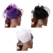 Pillbox Hat Cocktail Party Fascinator Women Fascinator Headband Veil