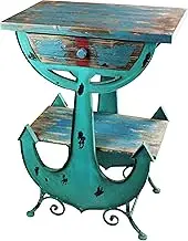 Design Toscano FU80833 Anchors Aweigh Side Table, Blue