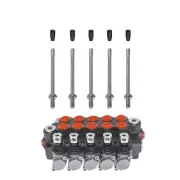 Hydraulic Control Valve, 5 Spool,11 GPM, SAE Ports Monoblock Double Acting