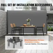 Retractable Side Awning Aluminum Privacy Screen Water Resistant UV Protection