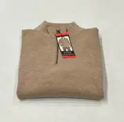 Banana Republic Men's Waffle Quarter Zip Pullover, Tan, Size M