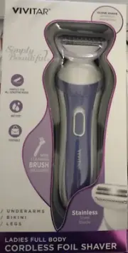 VIVITAR Simply Beautiful Ladies Full Body cordless Foil Shaver Wet/Dry Portable