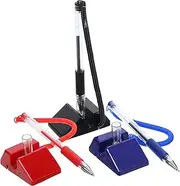 TOGEVAL Anti-theft Reception Desk Pen Signature Pen with Base Desktop Stationery Set