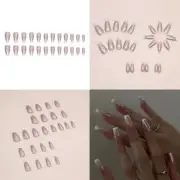 24pcs Full Artificial Nails Time Saving and Fake Nails for Women