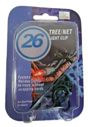 Tree or Net Christmas Light Clips Hooks Pack of 26 New Clip and twist style