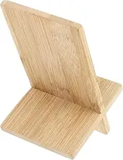 HOMOBABE 2pcs Bamboo Phone Stand Multi Functional Rechargeable Base Holders for Cell Phones Portable Desktop Racks for Office Kitchen Nightstand and Dining Table